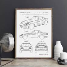 Sports Car Patent,Honda S2000 artwork, Auto wall art poster, room decor, print,blueprint, gift idea,wall Decorations 2024 - buy cheap