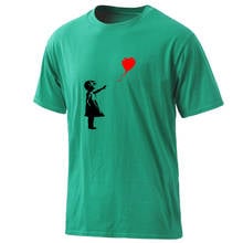 Camisetas veraniegas de algodón con estampado de globos y chicas para hombre 2020, ropa Casual Hipster, Tops Harajuku a la moda, camisetas de estilo Hip Hop para tiempo libre para hombre 2024 - compra barato