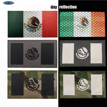 México bandeira remendos bordados emblema ir infravermelho reflexivo militar 8cm gancho e laço tático bandeira nacional estados 2024 - compre barato