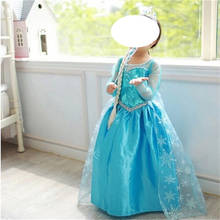 Bebê menina vestido de princesa para meninas roupas vestir cosplay traje do bebê halloween festa de natal com coroa 4 a 10 yr 2024 - compre barato