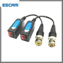 For 2MP 3MP 4MP 200M Range For HD CVI/AHD/TVI Twisted BNC CCTV Passive Transceivers Cat5 CCTV UTP Video Balun IPC ESCAM 200TC 2024 - buy cheap