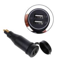 New DIN3.1A Motorcycle Waterproof Power Adapter Dual USB Charger With Cigarette Lighter For BMW Hella DIN Motor 2024 - buy cheap