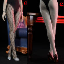 FT017 1/6 Scale Sexy Female Grid Pattern Black Pantyhose Stocking Model Figure Accessory For 12'' Female Body 2024 - buy cheap