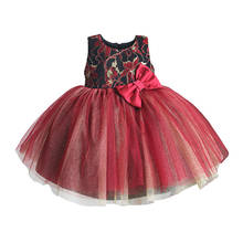 Vestido bordado vintage com flores, vestido de tutu para meninas roupas de festa para crianças de 3 meses a 3 anos 2024 - compre barato