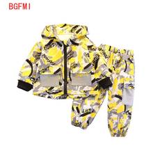 2022 New Spring Autumn Baby Boys Girls Sport Set Children Kids Outwear Camouflage Hooded +Overalls, Kids Two Casual Sports Suits 2024 - buy cheap