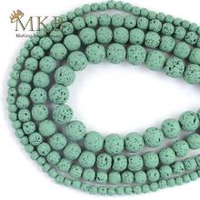 4/6/8/10/12mm Natural Light Green Hematite Lava Stone Round Beads For Jewelry Making Spacer Loose Matte Beads Diy Bracelet 15" 2024 - buy cheap