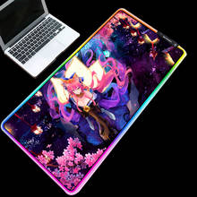 Alfombrilla de iluminación RGB destino serie Chica de Anime patrón Durable de alta cantidad impermeable escritorio almohadillas para PC libreta ratones alfombrillas 2024 - compra barato