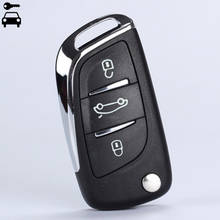 Car Modified Flip Folding Key Shell FOB 3 Buttons for Peugeot 307 308 408 107 207 307S 308 407 CE0536 Remote Key Case with Logo 2024 - buy cheap