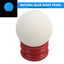 1pc brilho azul na esfera de cristal de quartzo luminoso escuro bola com base aleatória casa decorações 35mm 2024 - compre barato