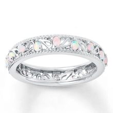 FYJS уникальный посеребренный круг с красочным опалом кольцо на палец для элегантных женщин свадебные ювелирные изделия 2024 - купить недорого