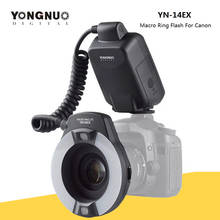Yongnuo YN-14EX yn14ex ttl macro anel luz flash com adaptador anel speedlite para canon dlsr 550d 650d 5ds 5dsr fr-5d 750d 6d 2024 - compre barato