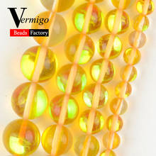 Natural Yellow Austrian Crystal Stone Round for Jewelry Making 6-12mm Loose Beads Diy Bracelet Necklace Accessories Wholesale 2024 - buy cheap