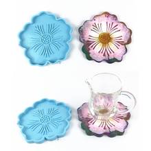 Flower Coaster Epoxy Resin Mold Cup Mat Pad Silicone Mould DIY Crafts Decorations Ornaments Casting Tools 2024 - buy cheap