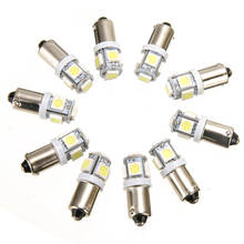 10 шт 12V T11 BA9S 5SMD светодиоды лампы T4W 3886X H6W 363 5050 супер белый авто интерьер купола карта светильник сигнальная лампа комплект 2024 - купить недорого