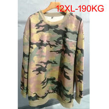 Size 14XL 135-190KG Thick Warm Sweatshirt Fleece Camouflage Hoodies Sports Sweatshirts Hoody Coat Loose Hip Hop Sportwear 2024 - buy cheap