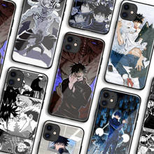 Megumi fushiguro jujutsu kaisen anime capinhas de telefone para iphone 11 12 mini pro xs max 6s x xr 6 7 8 plus se capa de vidro de concha macia 2024 - compre barato