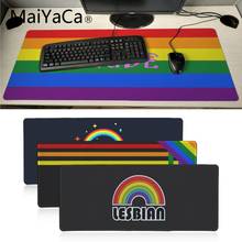 MaiYaCa-alfombrilla de ratón suave para Gamer, periférico de goma con borde de bloqueo, para Gay, lesbiana, LGBT, arcoíris, para oficina, Rusia 2024 - compra barato