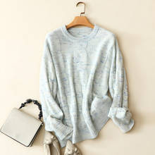 new styles macaron fancy women round neck cable knit pullover quality 100% cashmere winter sweater 2024 - buy cheap