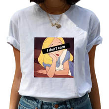 Женская летняя повседневная футболка с принтом, топы в стиле Харадзюку, уличная одежда, топы с коротким рукавом и круглым вырезом, футболки, женские футболки 2024 - купить недорого