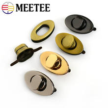 Meetee 2/4pcs 38X22mm Bag Lock Clasp Metal Oval Twist Locks Buckle DIY Handbag Turn Closure Catch Clasp Buckle Hardware Repair 2024 - buy cheap