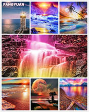 5D Diy Diamond Art Painting By Number Nature Scenic Falls Diamond Mosaic Embroidery Cross Stitch Kit Wall Stickers Home Decor 2024 - buy cheap