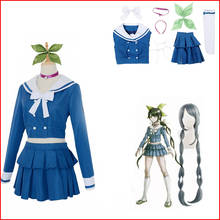 Disfraz de Anime Danganronpa V3 Killing Harmony Tenko Chabashira para mujer, uniforme escolar azul, traje de marinero 2024 - compra barato