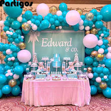 128pcs Giant Tiffany Blue Balloons Garland Arch White Gold Latex Ballon Birthday Party Decoration Wedding Anniversary Supplies 2024 - buy cheap