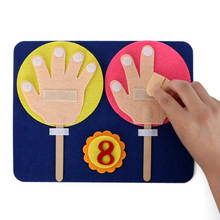 Детские игрушки по математике, 1-10 шт., для обучения по методике Монтессори, войлочные цифры для пальцев, подарки для самостоятельного обучения 2024 - купить недорого