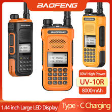 Genuine 2022 New Baofeng UV-10R Walkie Talkie 10W 8000mAh Transceiver 136-174&400-520MHz Radio  Charger Upgrade UV-82 UV-5R 2024 - buy cheap