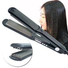 Chapinha profissional para cabelos, ondulador de titânio com temperatura ajustável, modelador de cachos 2024 - compre barato
