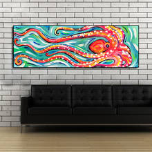 Prints Painting Pictures Wall Art Home Decoration 1 Pieces Colored Octopus Modular Canvas Poster Modern For Kids Room No Frame 2024 - buy cheap