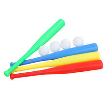 Juego de 4 bate de béisbol de plástico para niños, juguete para deportes al aire libre, rojo, amarillo, azul, verde 2024 - compra barato