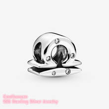 Winter 100% 925 Sterling Silver Sparkling Libra Zodiac Charm beads Fits Original Pandora bracelets Jewelry Making 2024 - buy cheap