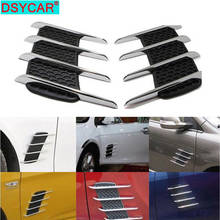 DSYCAR 1Pair Car Styling Shark-fin Simulation Outlet Side Air Outlet Decoration Stickers ABS Car Body Stickers Modification New 2024 - buy cheap