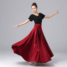 Falda de Flamenco español para mujeres y niñas, vestido de coro de vientre Gypsy para adultos, sólido, para escenario, actuación femenina, corrida de toros, España 2024 - compra barato