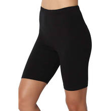 Pantalones cortos de Yoga para mujer, Shorts informales de cintura alta, ajustados, de Color sólido, para Fitness, correr, gimnasio, ciclismo 2024 - compra barato