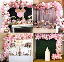 Kit de guirnalda de arco de globo rosa para Baby Shower, boda, cumpleaños, graduación, aniversario, despedida de soltera, decoración de fondo, 112 Uds. 2024 - compra barato