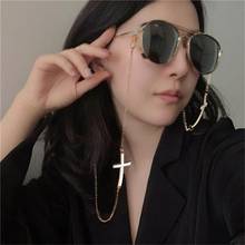 1pcs Metal Eyeglass Strap Glasses Holder Rope Cross Pendant Non-slip Women Sunglasses Necklace Mask Chain Strap Hang On Neck 2024 - buy cheap