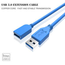 USB кабель-удлинитель USB 3,0 кабель Мужской к женскому Синхронизация данных быстрая скорость шнур разъем для ноутбука настольный компьютер, принтер жесткий диск кабель для передачи данных 2024 - купить недорого