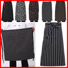 Soft Apron Adjustable Half Body Male Adult Apron Striped Hotel Restaurant Chef Waiter Aprons Customized Short Kitchen Cook Apron 2024 - buy cheap