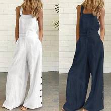 Jumpsuit Women Loose Backless Women Wide Leg Pants Overalls for Home Summer Female Clothing White S-4XL Комбинезоны 2021 2024 - buy cheap