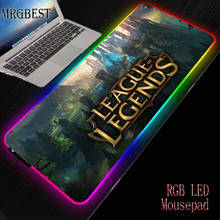 MRGBEST Nature Blue Forest Snow Large Gaming RGB Mousepad Non-slip Natural Rubber  Mouse Mat with Lockedge LEAGUE LEGENDS 2024 - buy cheap