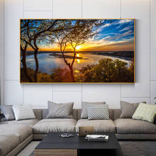 Modern Sunset Tree Sky Natural Landscape Canvas Painting Abstract Prints and Posters Wall Art Picture for Living Room Home Decor 2024 - buy cheap