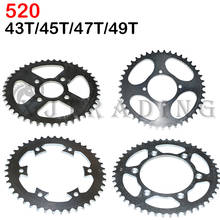 Quatro furos 520 43t/45t/47t/49t roda dentada traseira para atv quad pit sujeira bicicleta buggy ir kart motor da motocicleta 2024 - compre barato