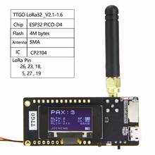 TTGO LoRa32 V2.1 Bluetooth WIFI беспроводной модуль 433/868/915 МГц ESP32 0,96 дюйма модули SMA IP5306 2024 - купить недорого