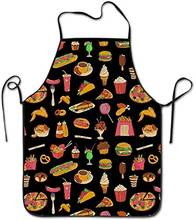 Hamburger Food Pattern Apron - Durable Adjustable Straps Aprons for Women - Kitchen Cooking BBQ Party Barbecue 2024 - buy cheap