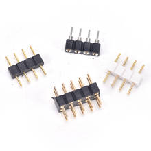 20pcs/lot Black and white 4 pin needle 4pin RGB connector Male Female Adapter Connector for RGB 3528 5050 SMD LED Strip Light 2024 - buy cheap