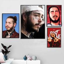 Póster de Post Malone, rapero de Hip Hop, cantante de música, Pintura Artística de estrellas, impresiones en lienzo, imágenes de pared para sala de estar, decoración del hogar 2024 - compra barato