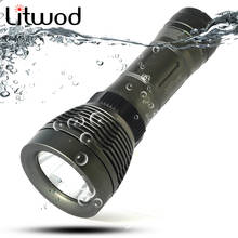 Litwod z20d34 luz subaquática led t6 5000lm lanterna de mergulho brilho à prova d' água 80m luz branca led tocha 2024 - compre barato