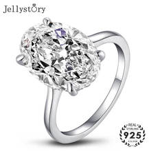 Jellystory luxury 5ct oval shaped creative moissanites rings 925 sterling silver jewelry for female wedding engagement wholesale 2024 - buy cheap